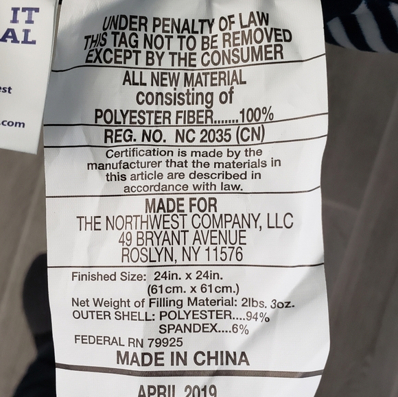 NWT NFL TEXANS PILLOW 24" x 24" - Picture 4 of 7